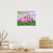 Yellow Labrador Easter Surprise Poster (Keuken)