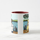 Yellow Labrador en mam 2 Mok (Midden)