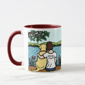 Yellow Labrador en mam 2 Mok (Links)