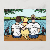 Yellow Labrador en mam en pap Briefkaart (Voorkant)