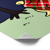 Yellow Labrador Family en Starry Sky Poster (Hoek)