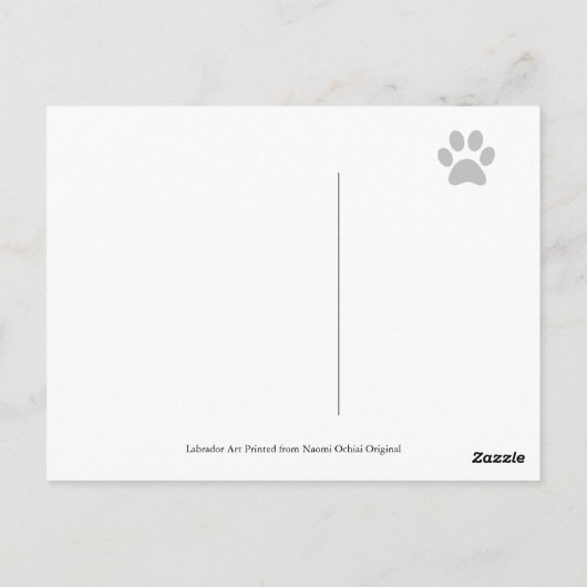 Yellow Labrador Friendly Briefkaart (Achterkant)