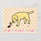 Yellow Labrador Friendly Briefkaart (Voorkant)