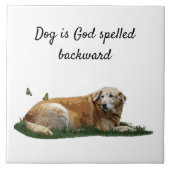 Yellow Labrador Gemengde Rashond Keramische Tegel Tegeltje (Voorkant)