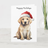 Yellow Labrador gepersonaliseerd Hondenliefhebber  Feestdagen Kaart (Voorkant)