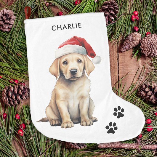 Yellow Labrador gepersonaliseerd Hondenliefhebber  Grote Kerstsok