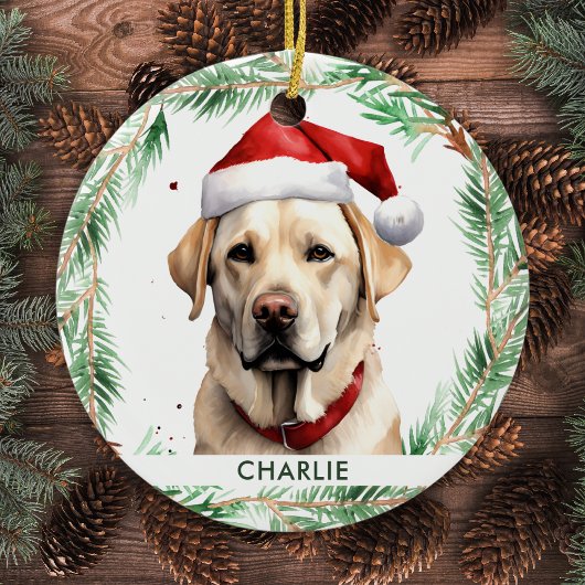 Yellow Labrador gepersonaliseerd Hondenliefhebber  Keramisch Ornament