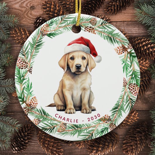 Yellow Labrador gepersonaliseerd Hondenliefhebber  Keramisch Ornament