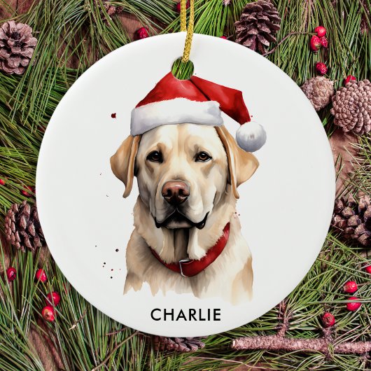 Yellow Labrador gepersonaliseerd Hondenliefhebber  Keramisch Ornament
