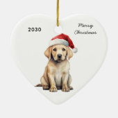 Yellow Labrador gepersonaliseerd Hondenliefhebber  Keramisch Ornament (Achterkant)