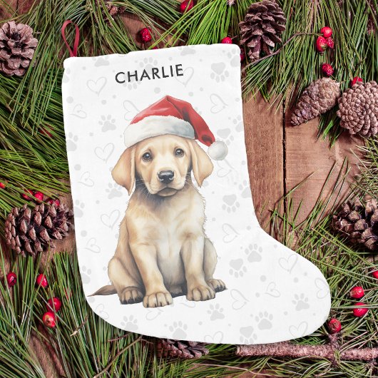Yellow Labrador gepersonaliseerd Hondenliefhebber  Kleine Kerstsok