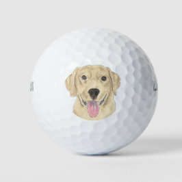 Yellow Labrador Golfballen