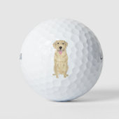Yellow Labrador Golfballen (Voorkant)