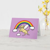 Yellow Labrador Guardian Angel Dank je Kaart (Gele Bloem)