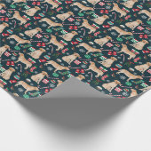 Yellow Labrador kerstinpakpapier Cadeaupapier (Hoek)