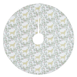 Yellow Labrador- Kerstvakantie - Hond Zwart Lab Fleece Kerstboom Rok