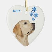 Yellow Labrador kerstversiering Keramisch Ornament (Rechts)