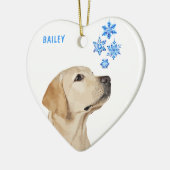 Yellow Labrador kerstversiering Keramisch Ornament (Links)
