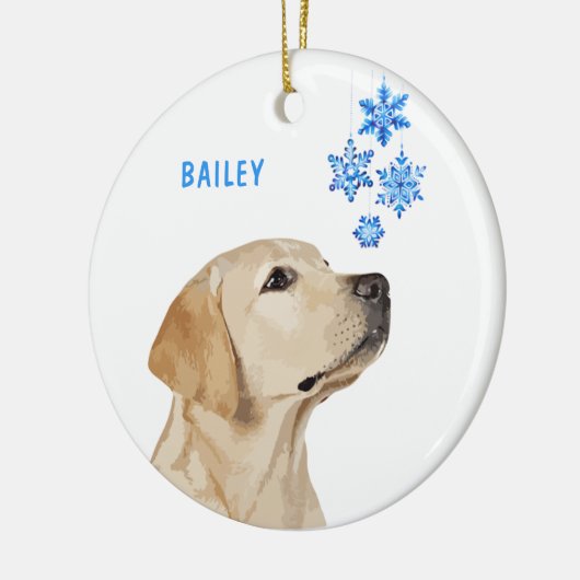 Yellow Labrador kerstversiering Keramisch Ornament (Links)