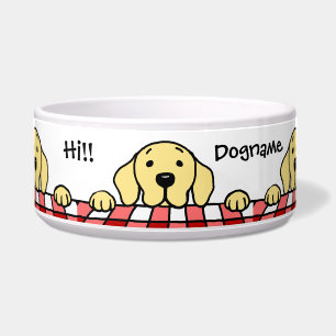 Yellow Labrador kijkt naar je keuken Voerbakje