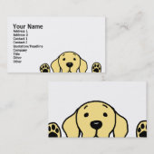 Yellow Labrador kijkt naar je Visitekaartje (Voorkant / Achterkant)