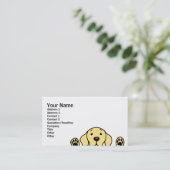 Yellow Labrador kijkt naar je Visitekaartje (Staand voorkant)