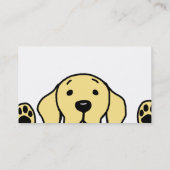 Yellow Labrador kijkt naar je Visitekaartje (Achterkant)