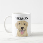 Yellow Labrador Koffiemok (Links)