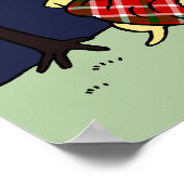 Yellow Labrador mama en Starry Sky Poster (Hoek)