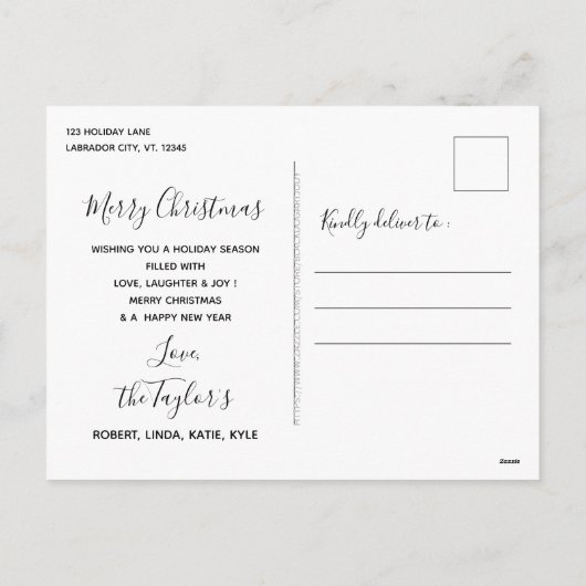 Yellow Labrador Merry kerstlabrador Retriever Feestdagenkaart (Achterkant)