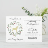 Yellow Labrador Merry kerstlabrador Retriever Kaart (Staand voorkant)