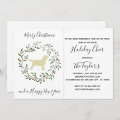 Yellow Labrador Merry kerstlabrador Retriever Kaart (Voorkant / Achterkant)