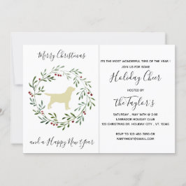 Yellow Labrador Merry kerstlabrador Retriever Kaart