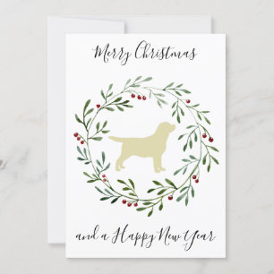 Yellow Labrador Merry kerstlabrador Retriever Kaart