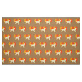 Yellow Labrador Outline Autumn Trees Toffee Stof (Fat Quarter)