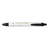 Yellow Labrador Personalized Zwarte Inkt Pen (Achterkant)
