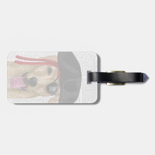 Yellow Labrador Pirate 2 Bagagelabel (Achterkant horizontaal)