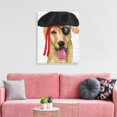 Yellow Labrador Pirate 2 Canvas Afdruk (Insitu (Woonkamer))