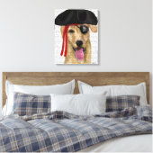 Yellow Labrador Pirate 2 Canvas Afdruk (Insitu (Slaapkamer))