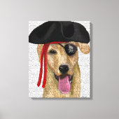 Yellow Labrador Pirate 2 Canvas Afdruk (Voorkant)