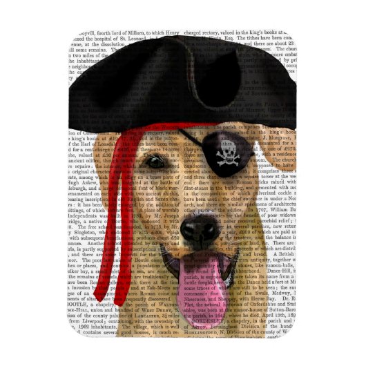 Yellow Labrador Pirate 2 Magneet (Verticaal)