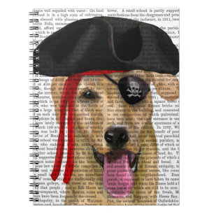 Yellow Labrador Pirate 2 Notitieboek