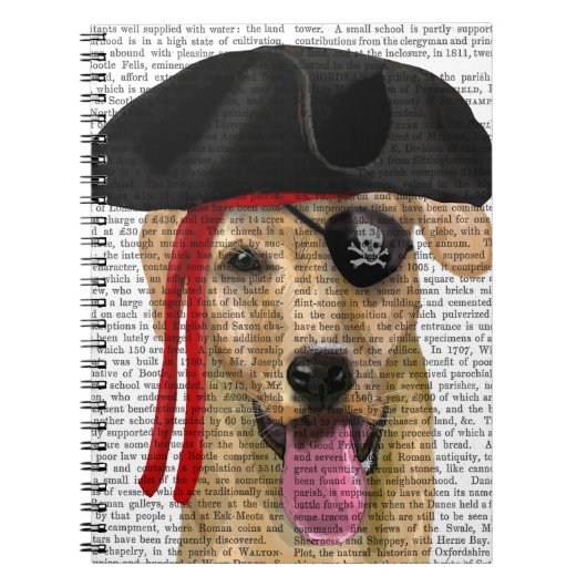 Yellow Labrador Pirate 2 Notitieboek (Voorkant)