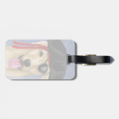 Yellow Labrador Pirate Bagagelabel (Achterkant horizontaal)