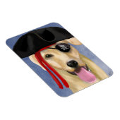 Yellow Labrador Pirate Magneet (Rechterzijde)