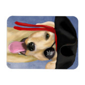 Yellow Labrador Pirate Magneet (Horizontaal)