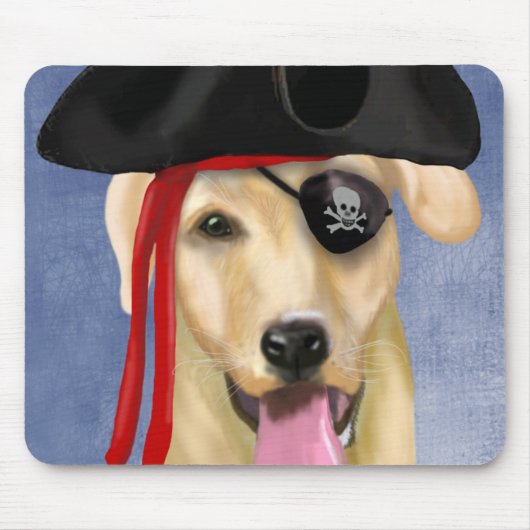 Yellow Labrador Pirate Muismat (Voorkant)