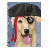 Yellow Labrador Pirate Notitieboek (Voorkant)