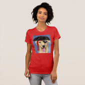 Yellow Labrador Pirate T-shirt (Voorkant volledig)