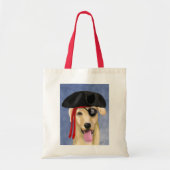 Yellow Labrador Pirate Tote Bag (Voorkant)